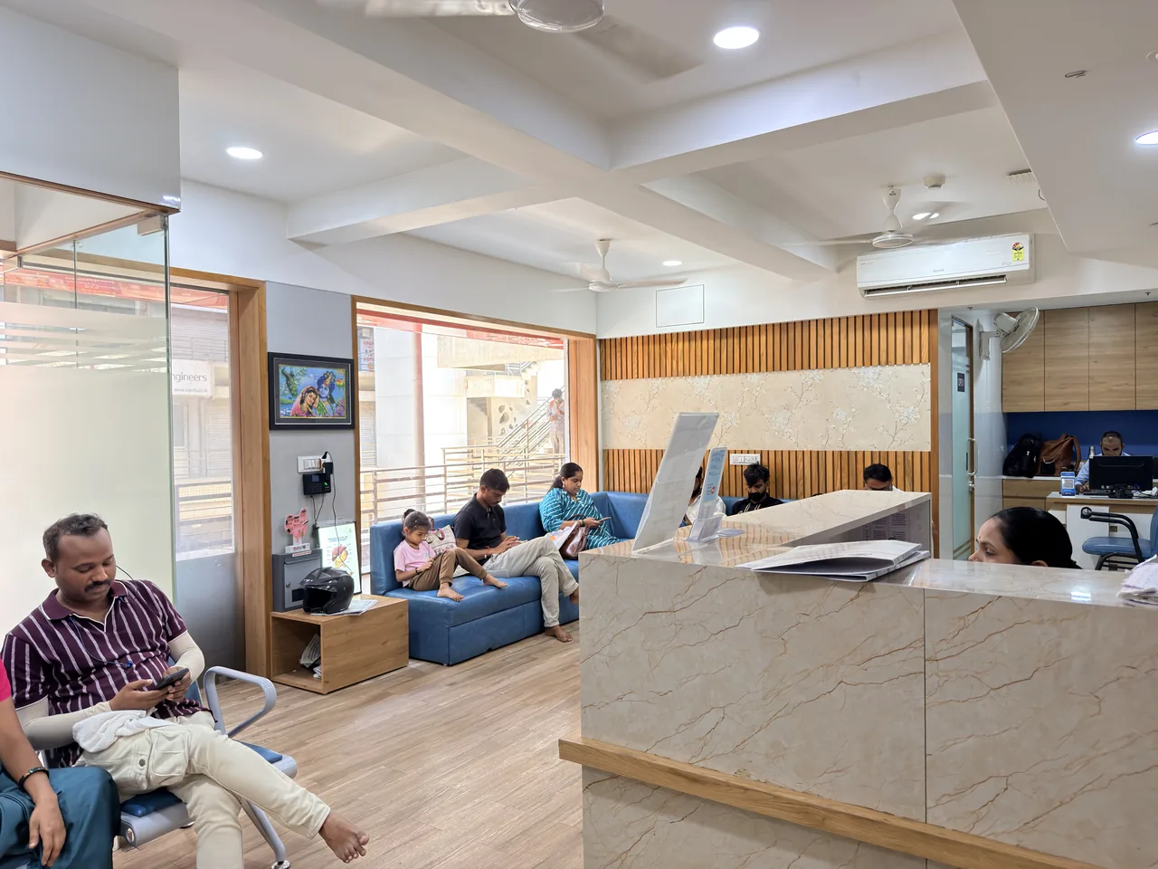 Patient waiting lounge beside the OPD counter
